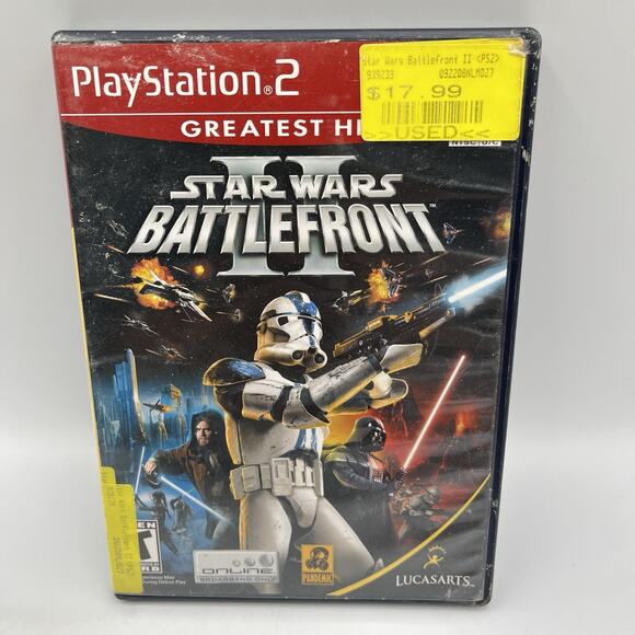 Vintage PS2 PlayStation 2 Game Star Wars Battlefront II Greatest Hits - Picture 1 of 6